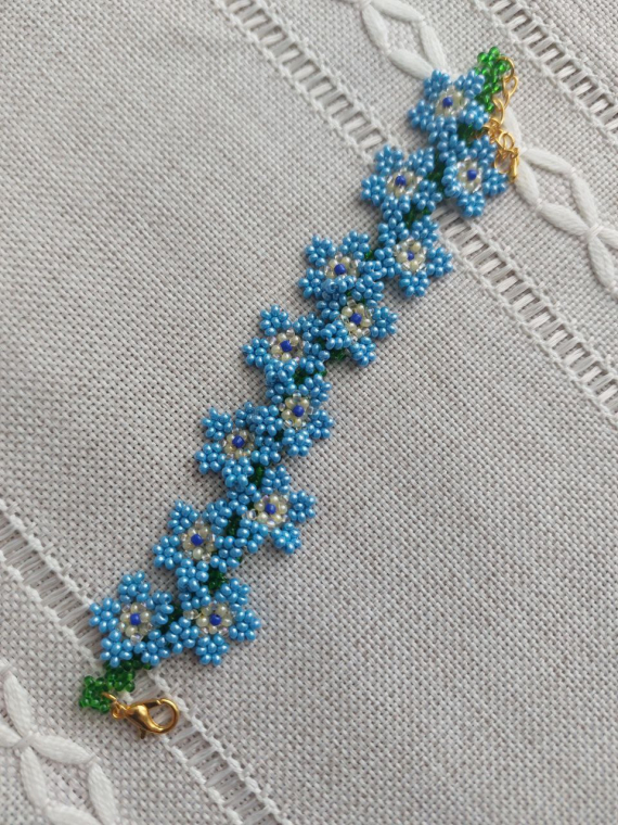 Альбом пользователя ВЕА: Браслет Голубые цветы