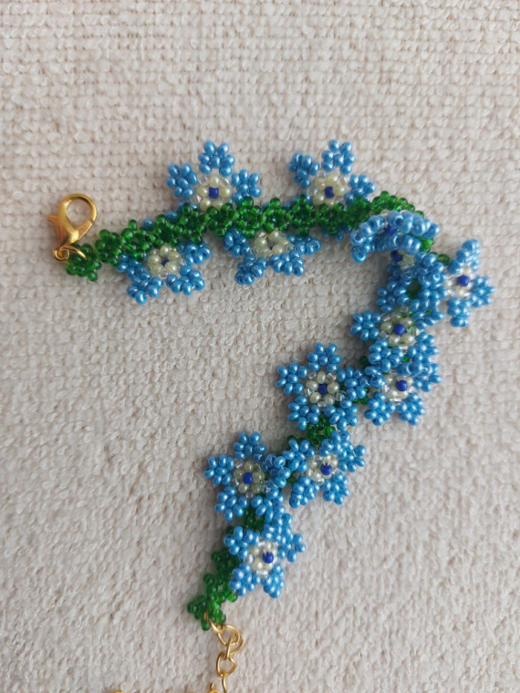 Альбом пользователя ВЕА: Браслет Голубые цветы