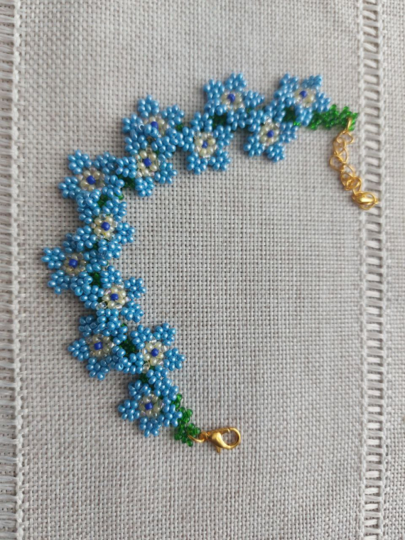 Альбом пользователя ВЕА: Браслет Голубые цветы