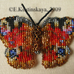 Дневной Павлиний глаз. Тканый №2