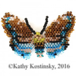 Бабочка Гватемальский полосатый голубой шкипер. Коллекция 36 бабочек-малявок