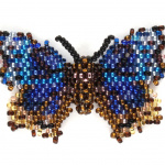 Бабочка Голубая перламутровка. Коллекция 36 бабочек-малявок