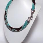 Жгут "Бирюзово-черные ромбики"