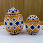 Яйца бисерные "Апельсиновая парочка"