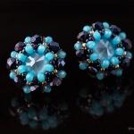 Серьги-гвоздики по схеме Алены Райковой