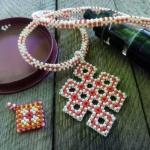 Кулон на шнуре "Узел счастья"