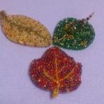 Брошки "Листочки"