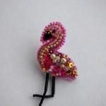 брошь Фламинго