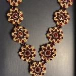 Колье и серьги Красное и золотое