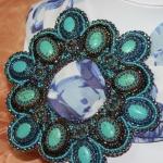 Зеленое море тайги (пряжка для пояса или зажим  для шарфа)