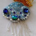 брошь "Солнышко из-за тучки"