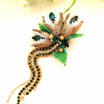 Брошь "Подснежники"