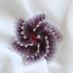 Брошь-цветок по схеме Марины Шамшура
