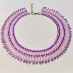 Колье-сетка "Лаванда"