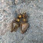 Серьги с фукситом