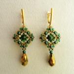 "Изумрудные" серьги