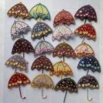 Брошки - зонтики: амулеты от дождя - вторая серия. Много фото