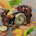 Браслет для часов" Осенний листопад"
