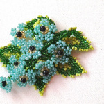 Брошь Незабудки