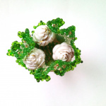 Брошь - летняя Зелёная