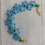 Браслет Голубые цветы