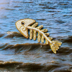 Брошь "Рыбный день"