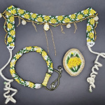 Одуванчики. Сет. Чокер, браслет и брошечка