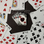 Брошь "туз червей"