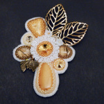 броши-цветочки по мк наших мастериц