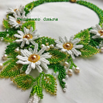 Колье "Ромашковое поле"