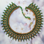 Колье-сетка Малахитовые петельки + повторы