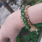 Браслет "Глазастенький" по схеме Kim Spooner