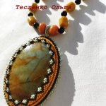 Кулоны "Воздух осени" с моховыми агатами