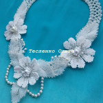 Колье "Свадебные цветы"