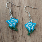 Серьги розочки из делики